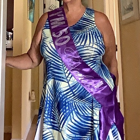 Party satin purple party banner cross shoulder with bling 50 years 💕💕💕 - Picture 12 of 12